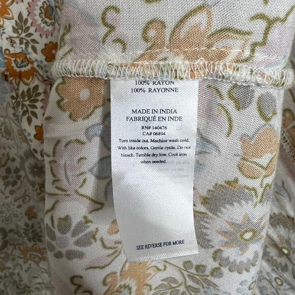 Faherty Carmen Floral Midi Wrap Dress Size Large - Picture 10 of 12